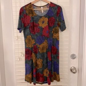 A-line cotton floral dress